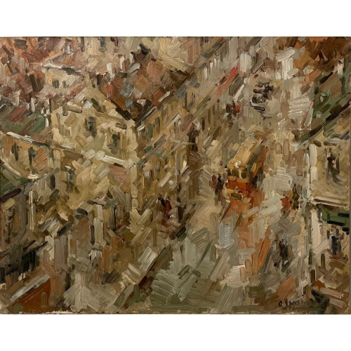 Картина "Дождливый город"