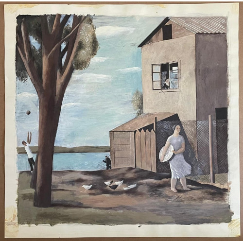 Картина Люди. Домик у реки, художник Завьялов Николай Николаевич