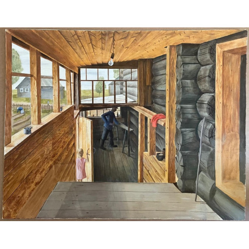 Картина В доме у плотника, художник Завьялов Николай Николаевич