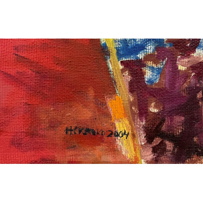 Интерьер с окном и картиной